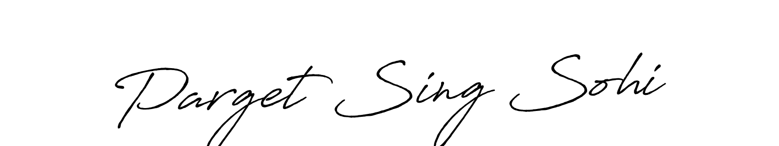 Design your own signature with our free online signature maker. With this signature software, you can create a handwritten (Antro_Vectra_Bolder) signature for name Parget Sing Sohi. Parget Sing Sohi signature style 7 images and pictures png