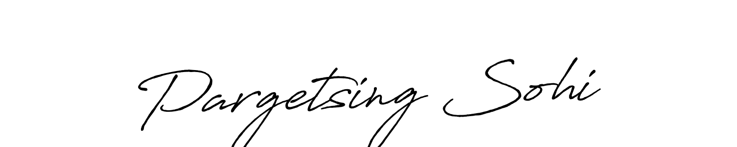 How to make Pargetsing Sohi name signature. Use Antro_Vectra_Bolder style for creating short signs online. This is the latest handwritten sign. Pargetsing Sohi signature style 7 images and pictures png