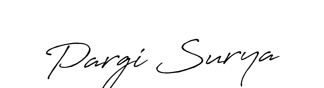 Make a short Pargi Surya signature style. Manage your documents anywhere anytime using Antro_Vectra_Bolder. Create and add eSignatures, submit forms, share and send files easily. Pargi Surya signature style 7 images and pictures png