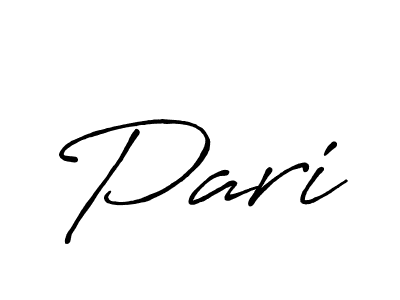 Use a signature maker to create a handwritten signature online. With this signature software, you can design (Antro_Vectra_Bolder) your own signature for name Pari. Pari signature style 7 images and pictures png