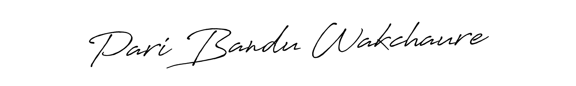 Make a beautiful signature design for name Pari Bandu Wakchaure. With this signature (Antro_Vectra_Bolder) style, you can create a handwritten signature for free. Pari Bandu Wakchaure signature style 7 images and pictures png