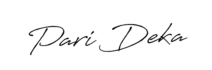 See photos of Pari Deka official signature by Spectra . Check more albums & portfolios. Read reviews & check more about Antro_Vectra_Bolder font. Pari Deka signature style 7 images and pictures png