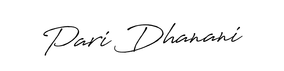 How to make Pari Dhanani signature? Antro_Vectra_Bolder is a professional autograph style. Create handwritten signature for Pari Dhanani name. Pari Dhanani signature style 7 images and pictures png