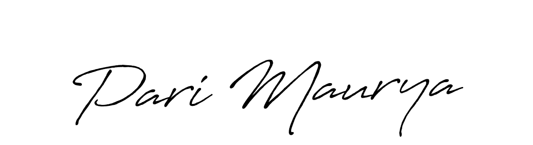 How to make Pari Maurya signature? Antro_Vectra_Bolder is a professional autograph style. Create handwritten signature for Pari Maurya name. Pari Maurya signature style 7 images and pictures png