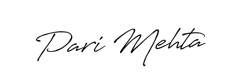 The best way (Antro_Vectra_Bolder) to make a short signature is to pick only two or three words in your name. The name Pari Mehta include a total of six letters. For converting this name. Pari Mehta signature style 7 images and pictures png