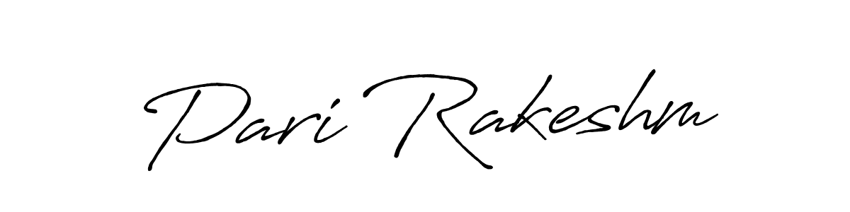 It looks lik you need a new signature style for name Pari Rakeshm. Design unique handwritten (Antro_Vectra_Bolder) signature with our free signature maker in just a few clicks. Pari Rakeshm signature style 7 images and pictures png