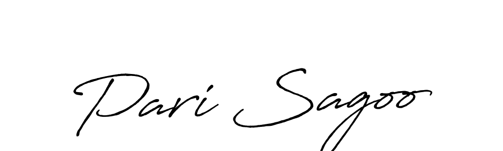 Make a beautiful signature design for name Pari Sagoo. With this signature (Antro_Vectra_Bolder) style, you can create a handwritten signature for free. Pari Sagoo signature style 7 images and pictures png