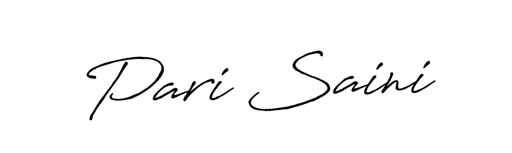 Pari Saini stylish signature style. Best Handwritten Sign (Antro_Vectra_Bolder) for my name. Handwritten Signature Collection Ideas for my name Pari Saini. Pari Saini signature style 7 images and pictures png
