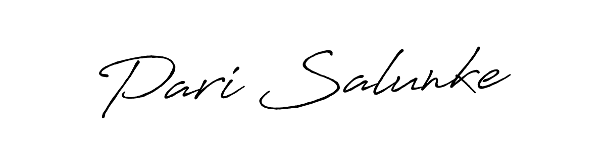 Antro_Vectra_Bolder is a professional signature style that is perfect for those who want to add a touch of class to their signature. It is also a great choice for those who want to make their signature more unique. Get Pari Salunke name to fancy signature for free. Pari Salunke signature style 7 images and pictures png