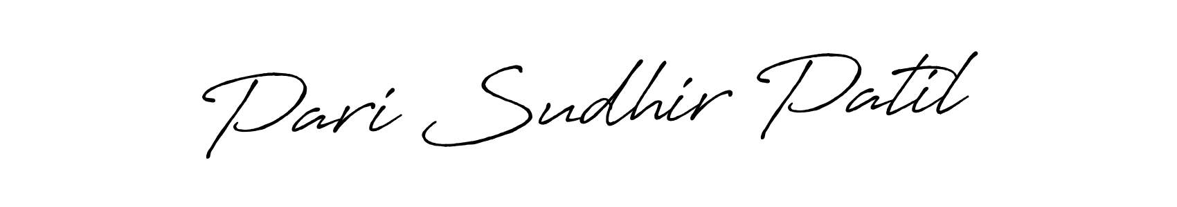 Create a beautiful signature design for name Pari Sudhir Patil. With this signature (Antro_Vectra_Bolder) fonts, you can make a handwritten signature for free. Pari Sudhir Patil signature style 7 images and pictures png