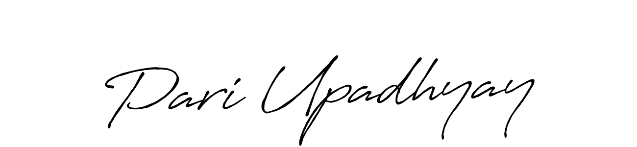 Create a beautiful signature design for name Pari Upadhyay. With this signature (Antro_Vectra_Bolder) fonts, you can make a handwritten signature for free. Pari Upadhyay signature style 7 images and pictures png