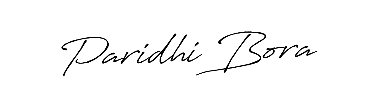 The best way (Antro_Vectra_Bolder) to make a short signature is to pick only two or three words in your name. The name Paridhi Bora include a total of six letters. For converting this name. Paridhi Bora signature style 7 images and pictures png