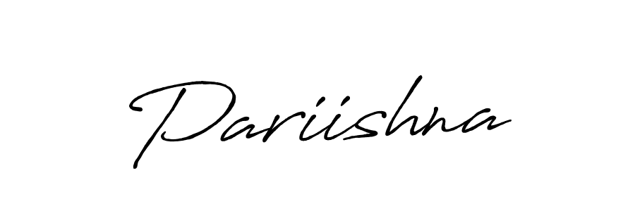 Use a signature maker to create a handwritten signature online. With this signature software, you can design (Antro_Vectra_Bolder) your own signature for name Pariishna. Pariishna signature style 7 images and pictures png