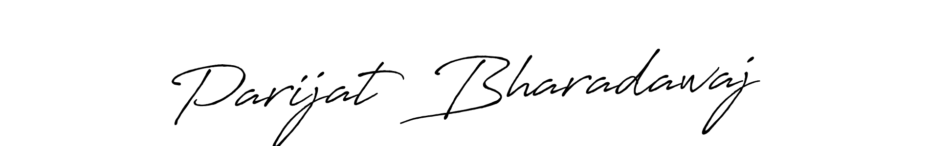 How to make Parijat  Bharadawaj name signature. Use Antro_Vectra_Bolder style for creating short signs online. This is the latest handwritten sign. Parijat  Bharadawaj signature style 7 images and pictures png