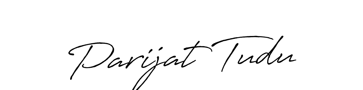 The best way (Antro_Vectra_Bolder) to make a short signature is to pick only two or three words in your name. The name Parijat Tudu include a total of six letters. For converting this name. Parijat Tudu signature style 7 images and pictures png