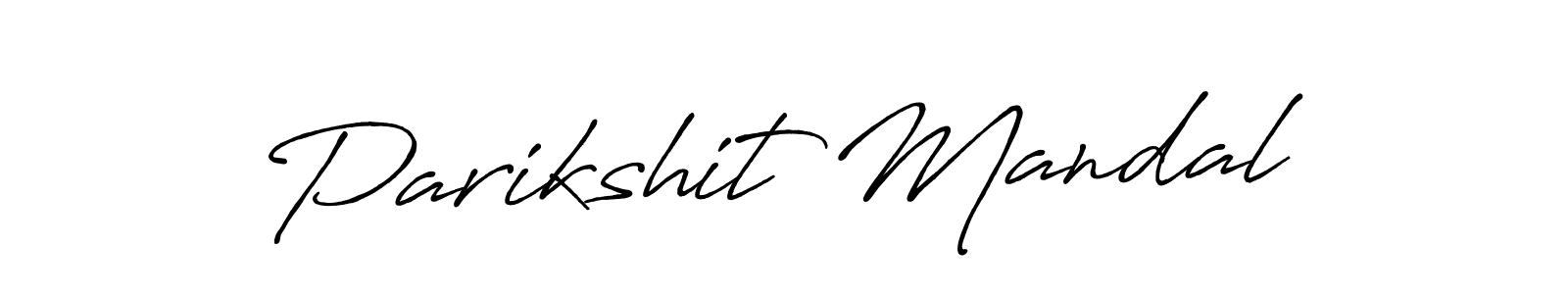 How to make Parikshit Mandal name signature. Use Antro_Vectra_Bolder style for creating short signs online. This is the latest handwritten sign. Parikshit Mandal signature style 7 images and pictures png