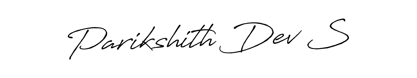 Make a beautiful signature design for name Parikshith Dev S. With this signature (Antro_Vectra_Bolder) style, you can create a handwritten signature for free. Parikshith Dev S signature style 7 images and pictures png