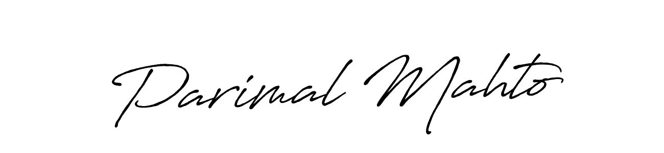Make a beautiful signature design for name Parimal Mahto. With this signature (Antro_Vectra_Bolder) style, you can create a handwritten signature for free. Parimal Mahto signature style 7 images and pictures png