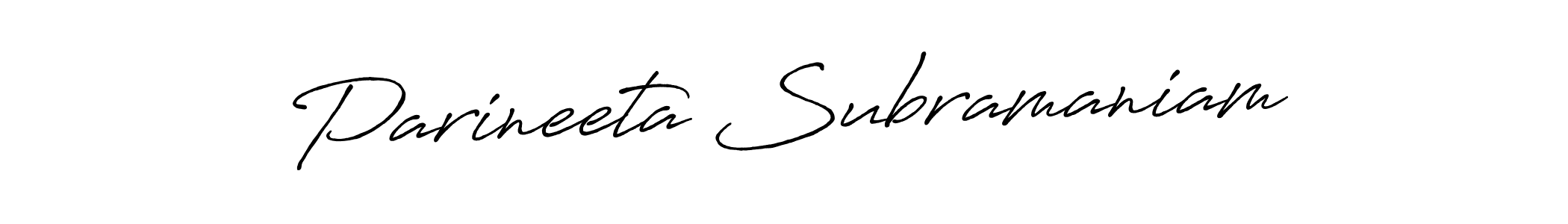Use a signature maker to create a handwritten signature online. With this signature software, you can design (Antro_Vectra_Bolder) your own signature for name Parineeta Subramaniam. Parineeta Subramaniam signature style 7 images and pictures png