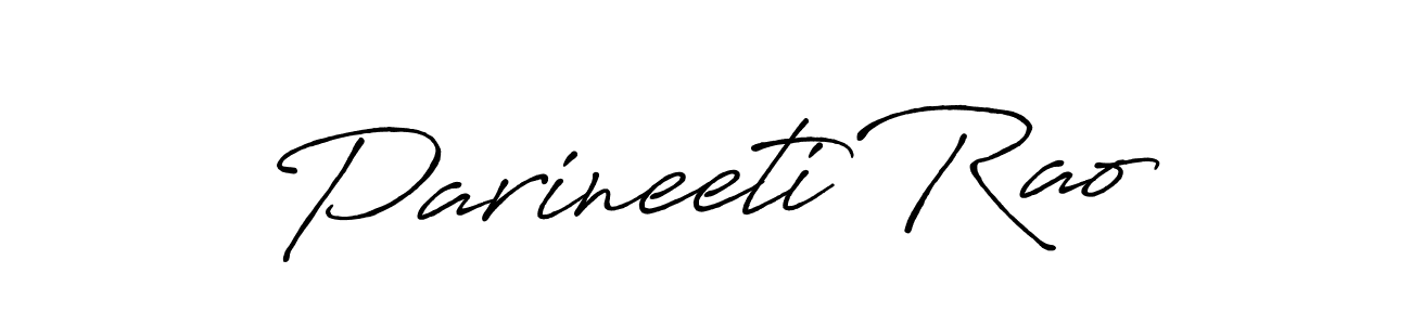 Make a beautiful signature design for name Parineeti Rao. With this signature (Antro_Vectra_Bolder) style, you can create a handwritten signature for free. Parineeti Rao signature style 7 images and pictures png