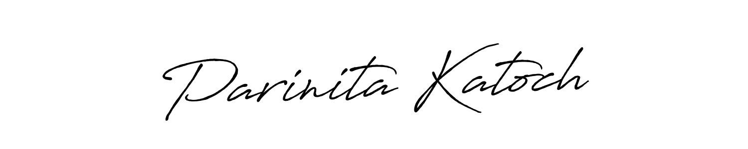 The best way (Antro_Vectra_Bolder) to make a short signature is to pick only two or three words in your name. The name Parinita Katoch include a total of six letters. For converting this name. Parinita Katoch signature style 7 images and pictures png