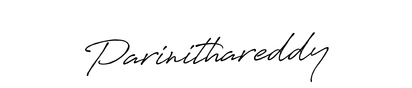 Design your own signature with our free online signature maker. With this signature software, you can create a handwritten (Antro_Vectra_Bolder) signature for name Parinithareddy. Parinithareddy signature style 7 images and pictures png