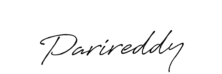 Create a beautiful signature design for name Parireddy. With this signature (Antro_Vectra_Bolder) fonts, you can make a handwritten signature for free. Parireddy signature style 7 images and pictures png