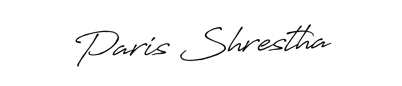 Design your own signature with our free online signature maker. With this signature software, you can create a handwritten (Antro_Vectra_Bolder) signature for name Paris Shrestha. Paris Shrestha signature style 7 images and pictures png