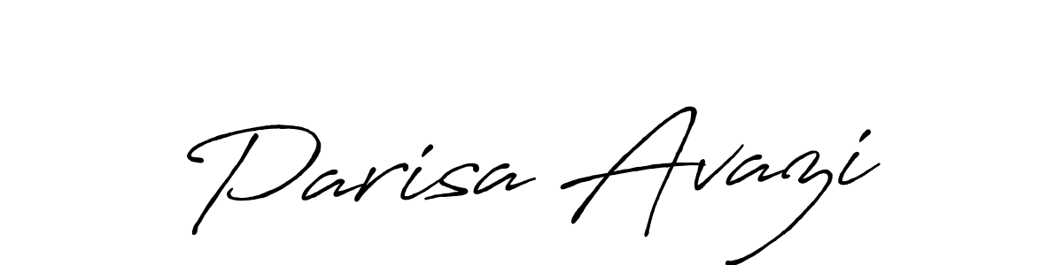 It looks lik you need a new signature style for name Parisa Avazi. Design unique handwritten (Antro_Vectra_Bolder) signature with our free signature maker in just a few clicks. Parisa Avazi signature style 7 images and pictures png