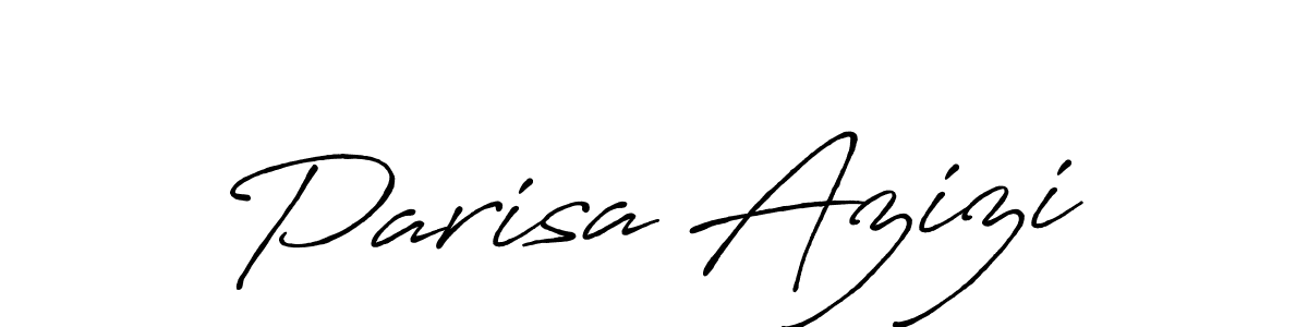 Similarly Antro_Vectra_Bolder is the best handwritten signature design. Signature creator online .You can use it as an online autograph creator for name Parisa Azizi. Parisa Azizi signature style 7 images and pictures png