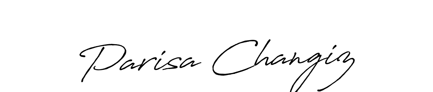 Antro_Vectra_Bolder is a professional signature style that is perfect for those who want to add a touch of class to their signature. It is also a great choice for those who want to make their signature more unique. Get Parisa Changiz name to fancy signature for free. Parisa Changiz signature style 7 images and pictures png