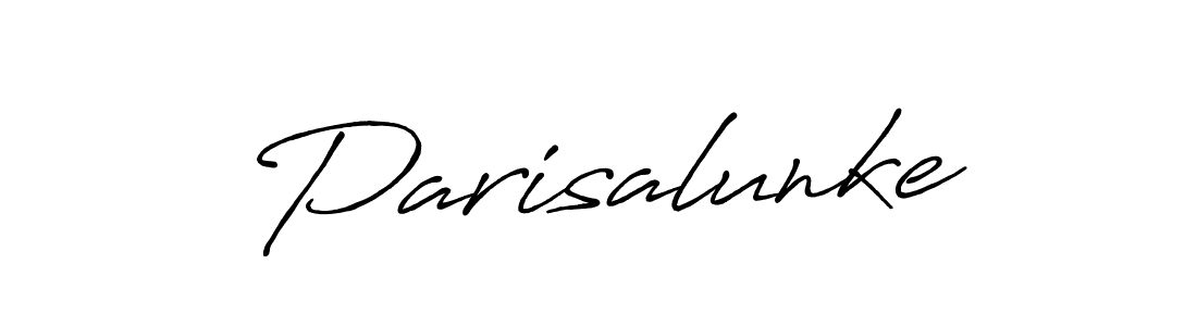 It looks lik you need a new signature style for name Parisalunke. Design unique handwritten (Antro_Vectra_Bolder) signature with our free signature maker in just a few clicks. Parisalunke signature style 7 images and pictures png