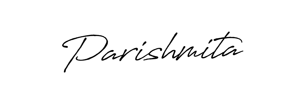 if you are searching for the best signature style for your name Parishmita. so please give up your signature search. here we have designed multiple signature styles  using Antro_Vectra_Bolder. Parishmita signature style 7 images and pictures png