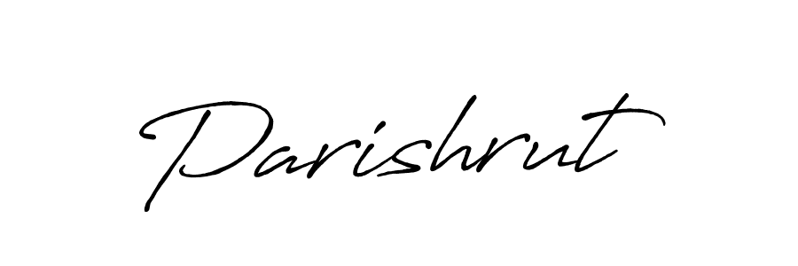 Similarly Antro_Vectra_Bolder is the best handwritten signature design. Signature creator online .You can use it as an online autograph creator for name Parishrut. Parishrut signature style 7 images and pictures png