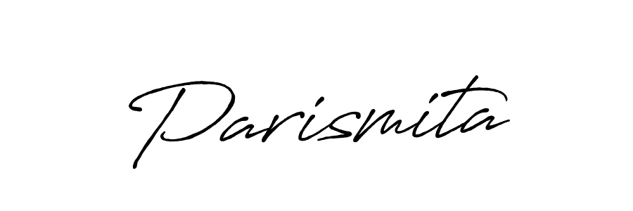 Create a beautiful signature design for name Parismita. With this signature (Antro_Vectra_Bolder) fonts, you can make a handwritten signature for free. Parismita signature style 7 images and pictures png