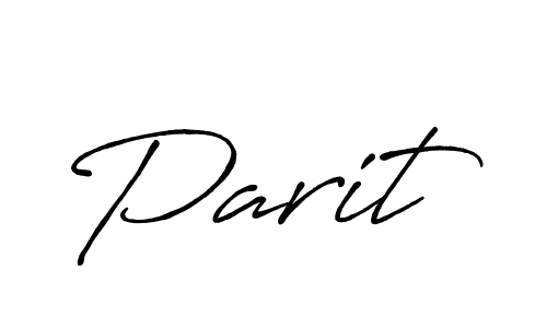 Design your own signature with our free online signature maker. With this signature software, you can create a handwritten (Antro_Vectra_Bolder) signature for name Parit. Parit signature style 7 images and pictures png