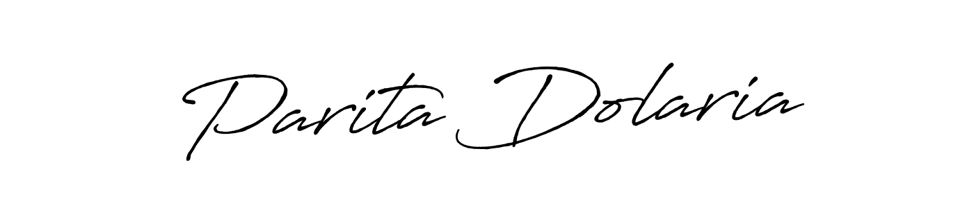 Create a beautiful signature design for name Parita Dolaria. With this signature (Antro_Vectra_Bolder) fonts, you can make a handwritten signature for free. Parita Dolaria signature style 7 images and pictures png