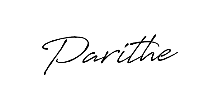 Use a signature maker to create a handwritten signature online. With this signature software, you can design (Antro_Vectra_Bolder) your own signature for name Parithe. Parithe signature style 7 images and pictures png