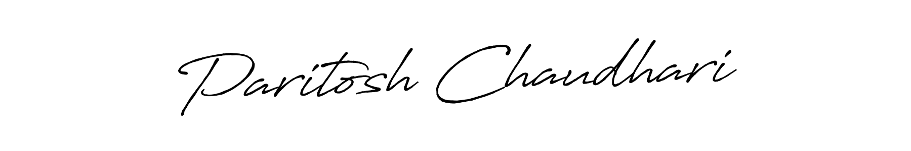 Create a beautiful signature design for name Paritosh Chaudhari. With this signature (Antro_Vectra_Bolder) fonts, you can make a handwritten signature for free. Paritosh Chaudhari signature style 7 images and pictures png