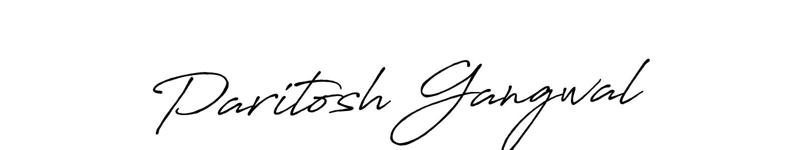 You should practise on your own different ways (Antro_Vectra_Bolder) to write your name (Paritosh Gangwal) in signature. don't let someone else do it for you. Paritosh Gangwal signature style 7 images and pictures png