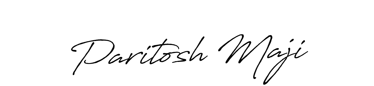 Antro_Vectra_Bolder is a professional signature style that is perfect for those who want to add a touch of class to their signature. It is also a great choice for those who want to make their signature more unique. Get Paritosh Maji name to fancy signature for free. Paritosh Maji signature style 7 images and pictures png