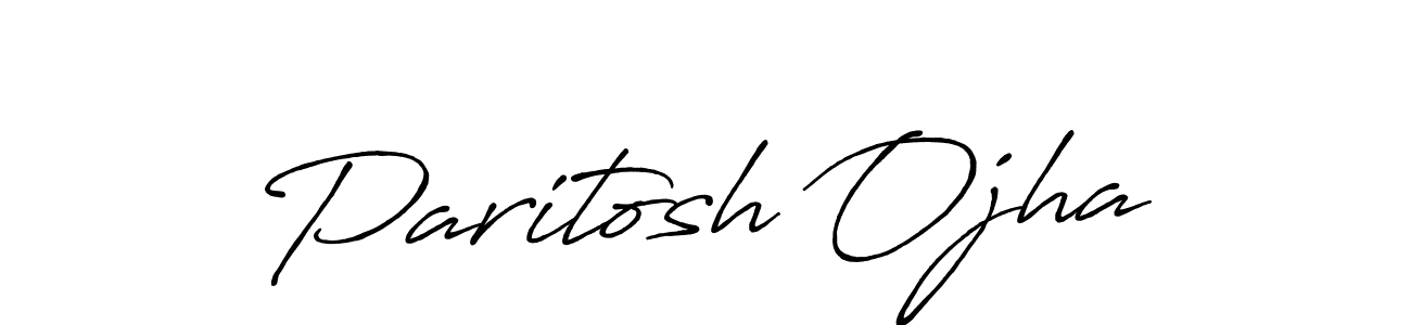 Paritosh Ojha stylish signature style. Best Handwritten Sign (Antro_Vectra_Bolder) for my name. Handwritten Signature Collection Ideas for my name Paritosh Ojha. Paritosh Ojha signature style 7 images and pictures png