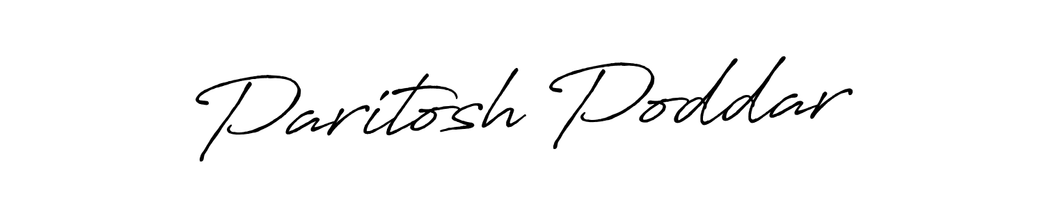 Create a beautiful signature design for name Paritosh Poddar. With this signature (Antro_Vectra_Bolder) fonts, you can make a handwritten signature for free. Paritosh Poddar signature style 7 images and pictures png