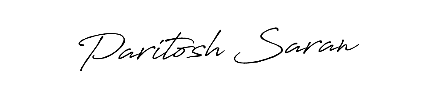 Paritosh Saran stylish signature style. Best Handwritten Sign (Antro_Vectra_Bolder) for my name. Handwritten Signature Collection Ideas for my name Paritosh Saran. Paritosh Saran signature style 7 images and pictures png