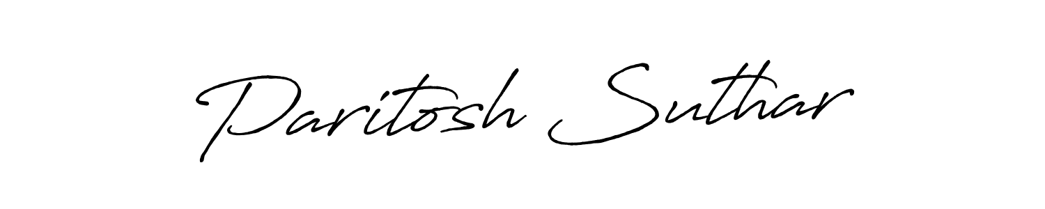 Make a beautiful signature design for name Paritosh Suthar. Use this online signature maker to create a handwritten signature for free. Paritosh Suthar signature style 7 images and pictures png