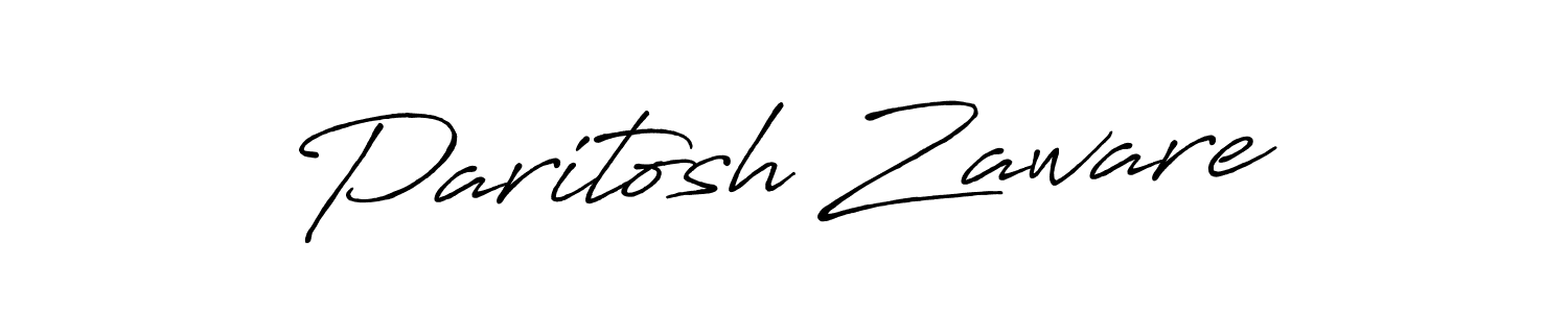 Use a signature maker to create a handwritten signature online. With this signature software, you can design (Antro_Vectra_Bolder) your own signature for name Paritosh Zaware. Paritosh Zaware signature style 7 images and pictures png