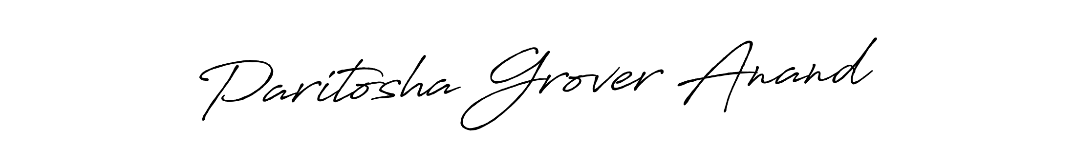 How to make Paritosha Grover Anand name signature. Use Antro_Vectra_Bolder style for creating short signs online. This is the latest handwritten sign. Paritosha Grover Anand signature style 7 images and pictures png