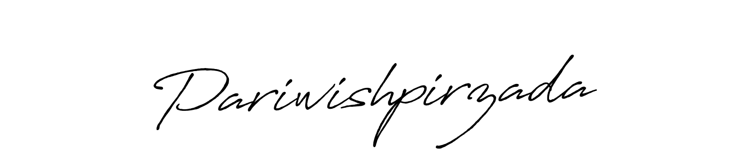 Make a beautiful signature design for name Pariwishpirzada. With this signature (Antro_Vectra_Bolder) style, you can create a handwritten signature for free. Pariwishpirzada signature style 7 images and pictures png