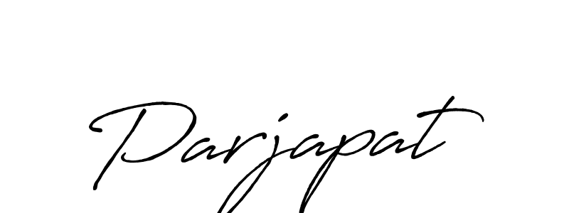 Parjapat stylish signature style. Best Handwritten Sign (Antro_Vectra_Bolder) for my name. Handwritten Signature Collection Ideas for my name Parjapat. Parjapat signature style 7 images and pictures png
