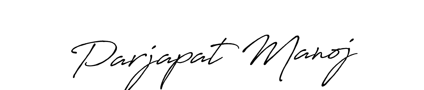 Make a beautiful signature design for name Parjapat Manoj. With this signature (Antro_Vectra_Bolder) style, you can create a handwritten signature for free. Parjapat Manoj signature style 7 images and pictures png